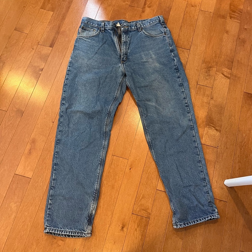 Carhart Plaid lined Jeans size 36
